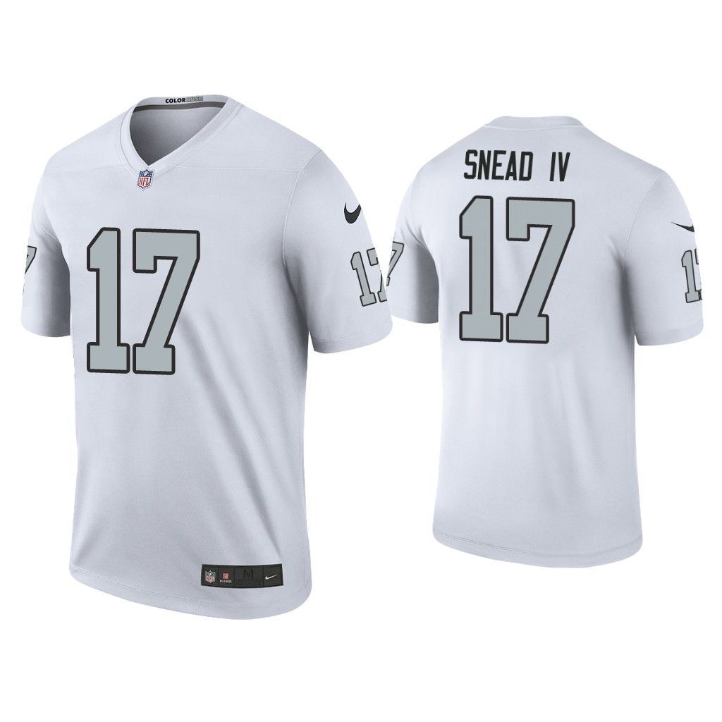 Men Oakland Raiders 17 Willie Snead IV Nike White Color Rush Legend NFL Jersey